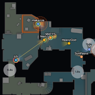 Sample Dust2 radar replay preview